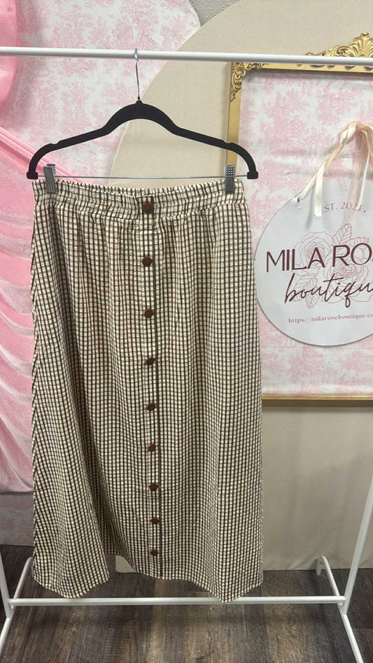 McKenna Gingham Maxi Skirt
