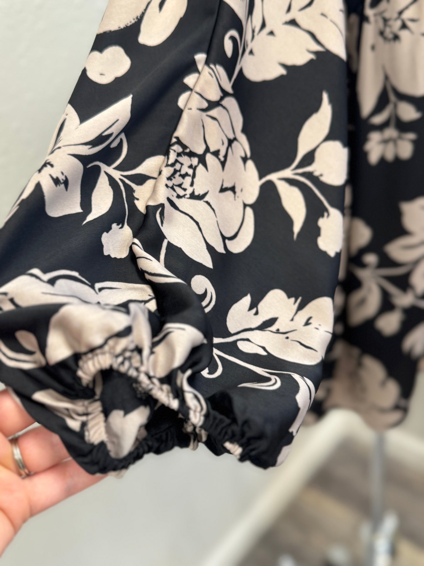 Tara Floral Printed Button Down Blouse