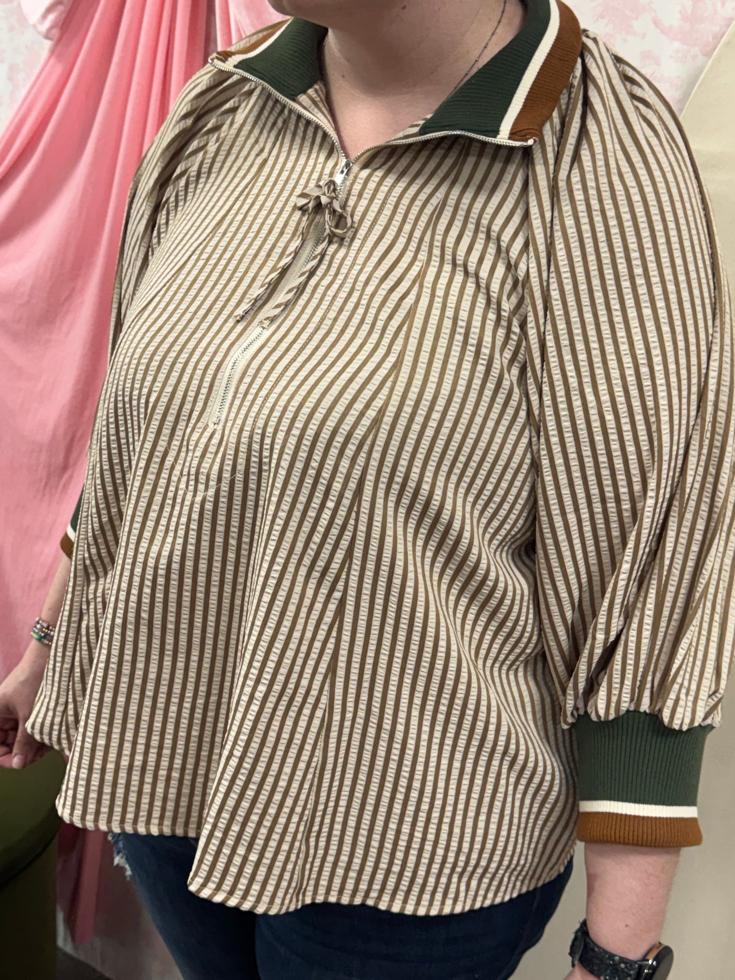Ella Striped Puff Sleeve Blouse