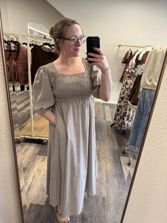 Kayleen Gingham Dress