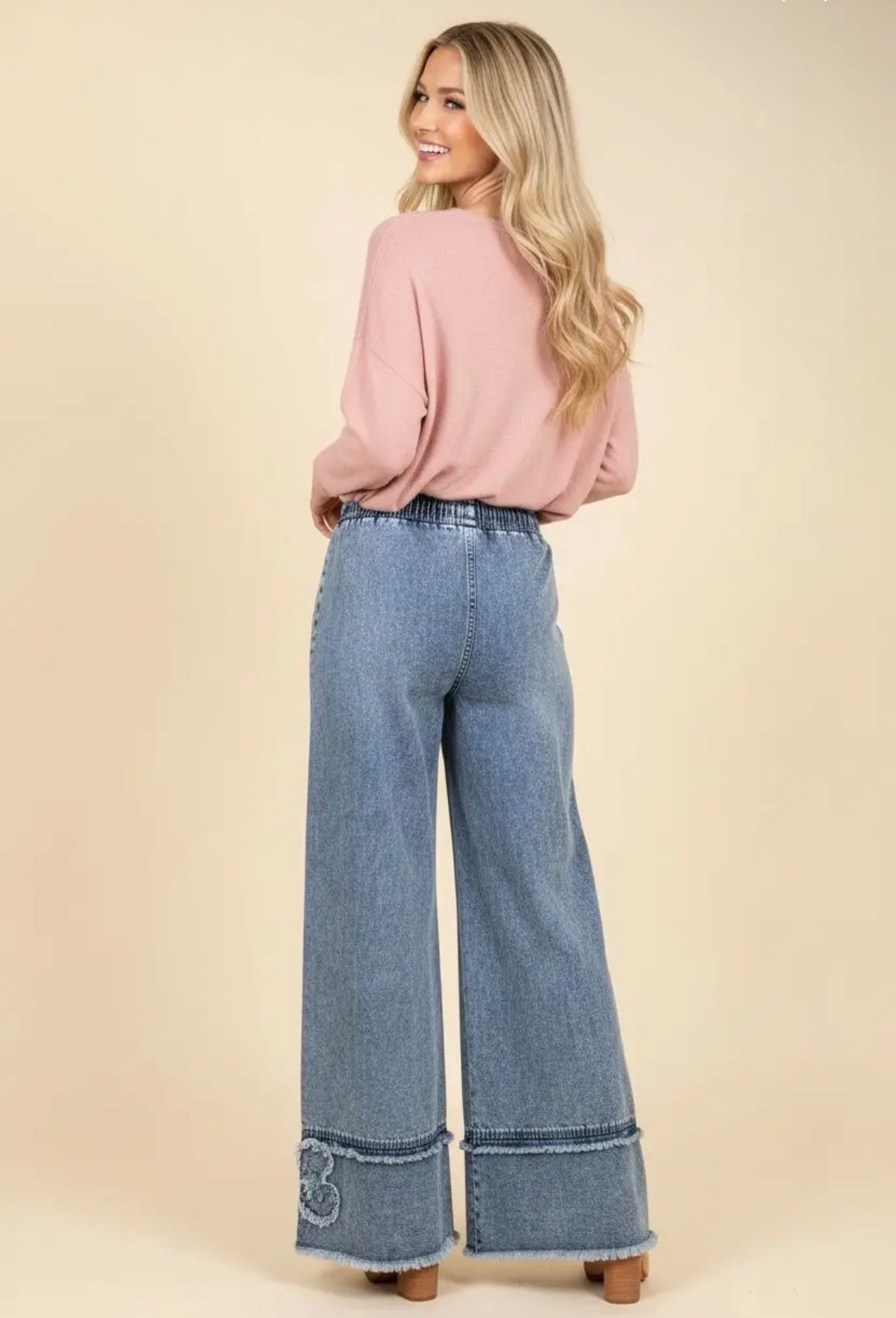 Floral Drawstring Wide Leg Pants