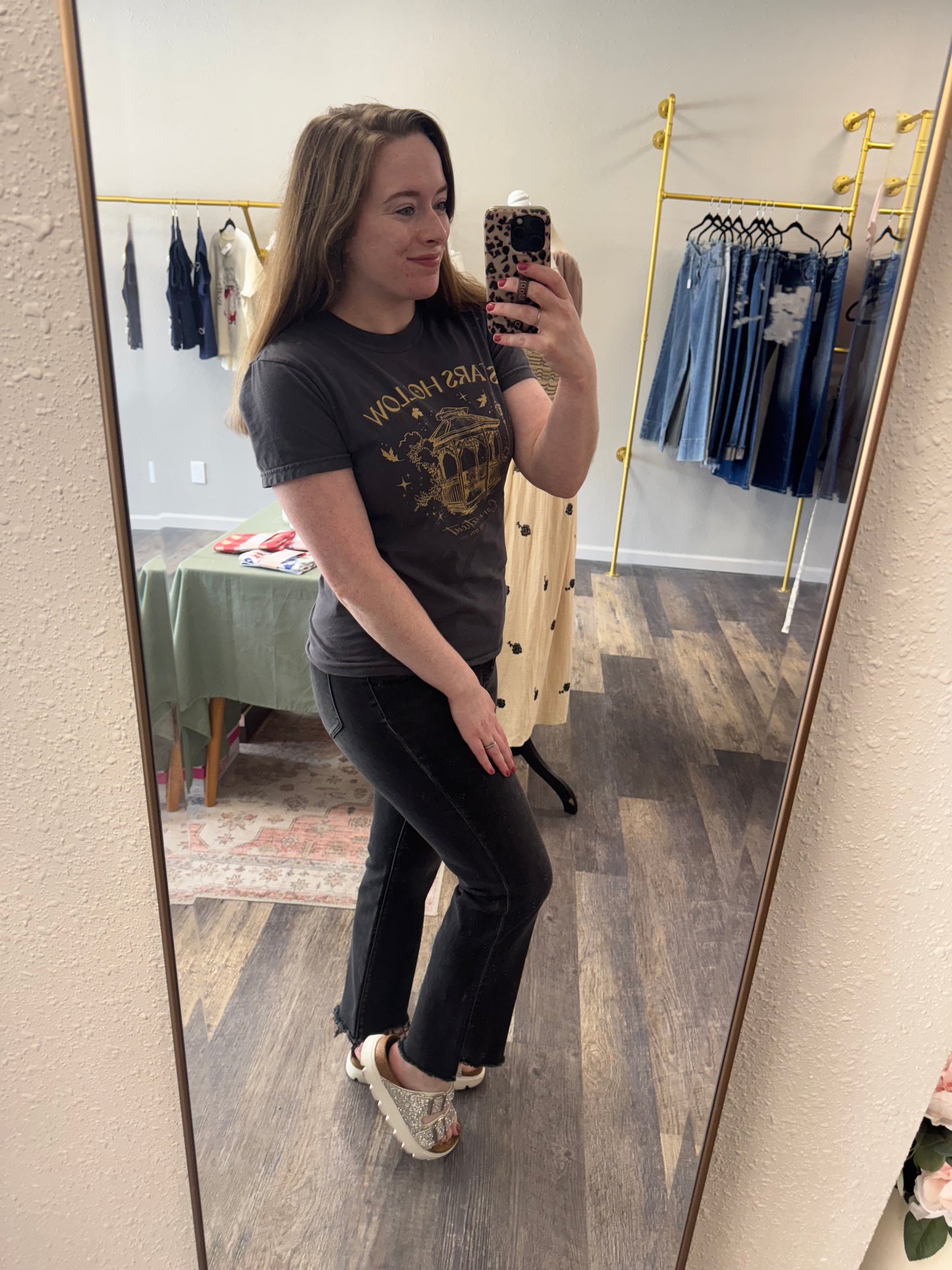 Vervet Dark Wash Crop Jean with Frayed Hem