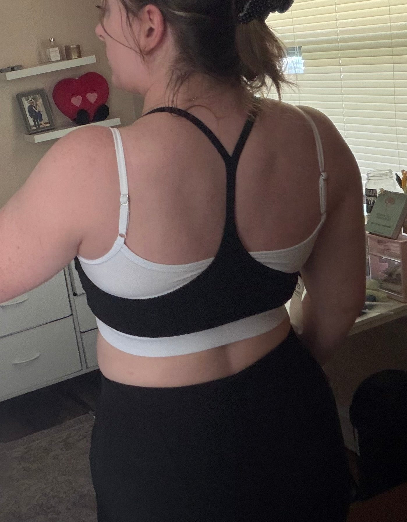Contrast Strap Sports Bra
