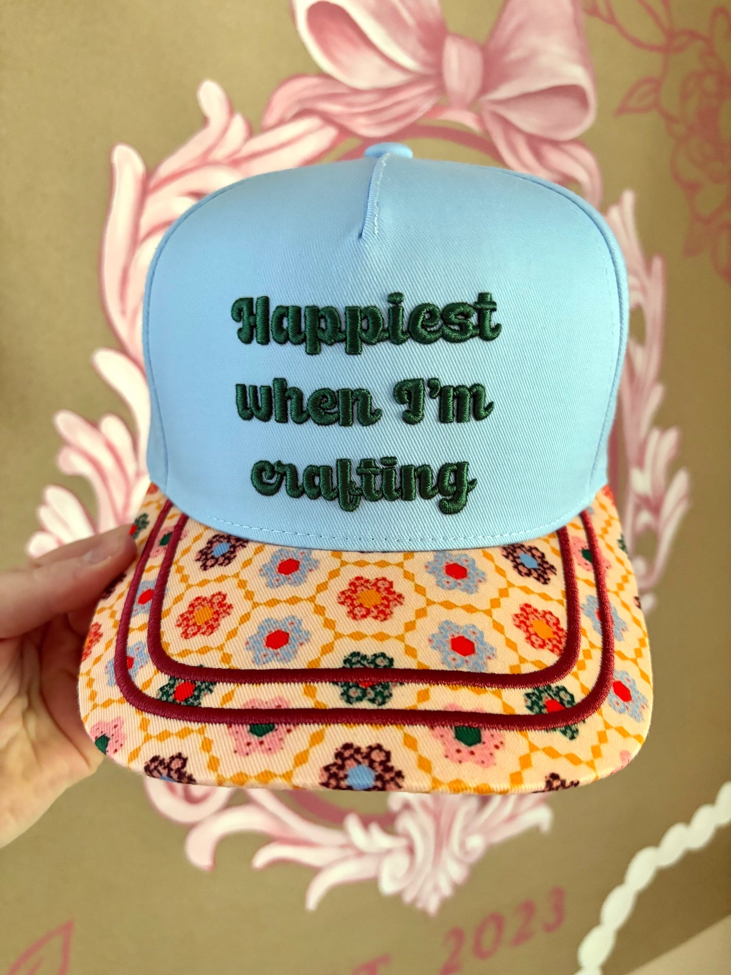 Happiest When Crafting Hat
