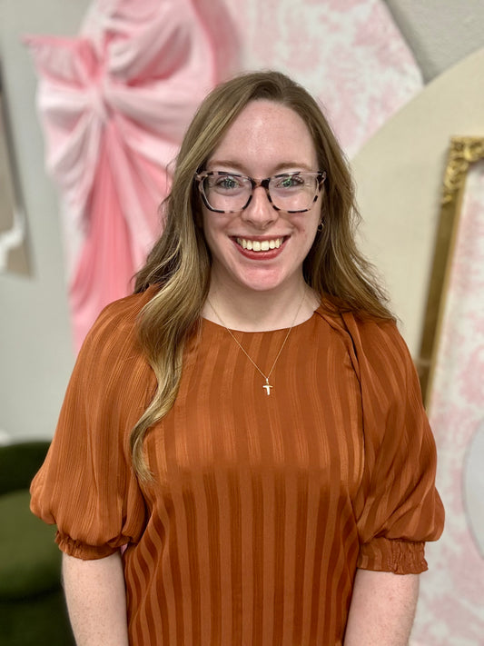 Cinnamon Striped 3/4 Sleeve Blouse