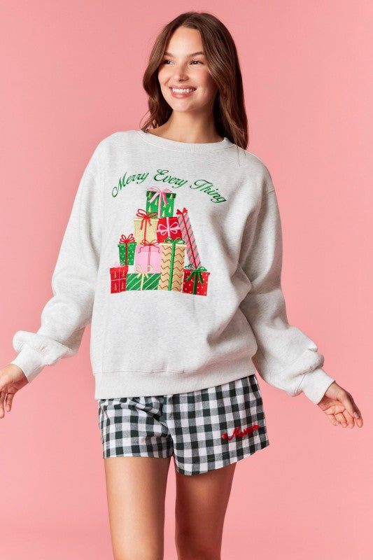 Merry Everything Embroidered Crewneck