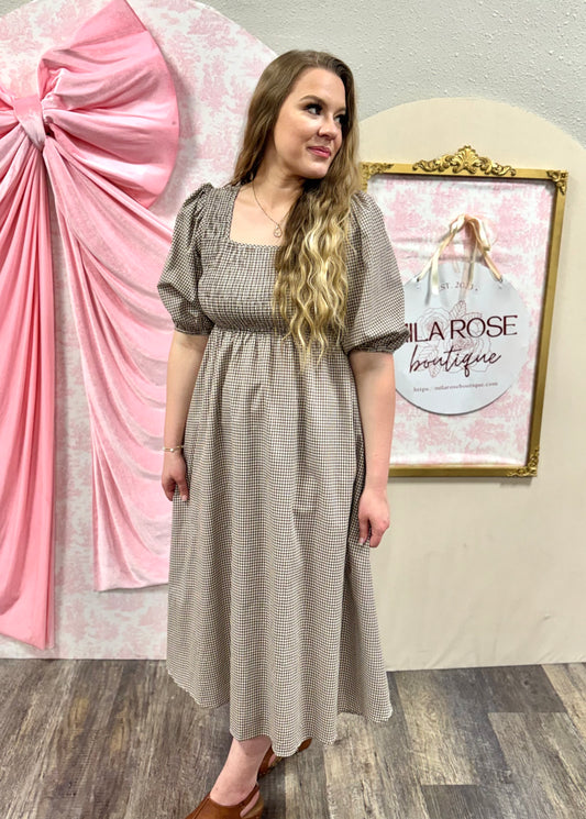 Kayleen Gingham Dress