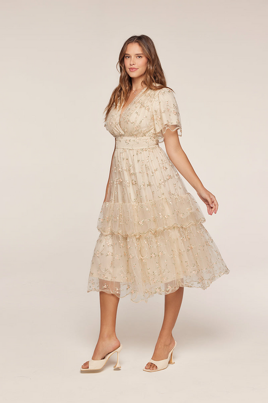Eliana Tulle Midi Dress
