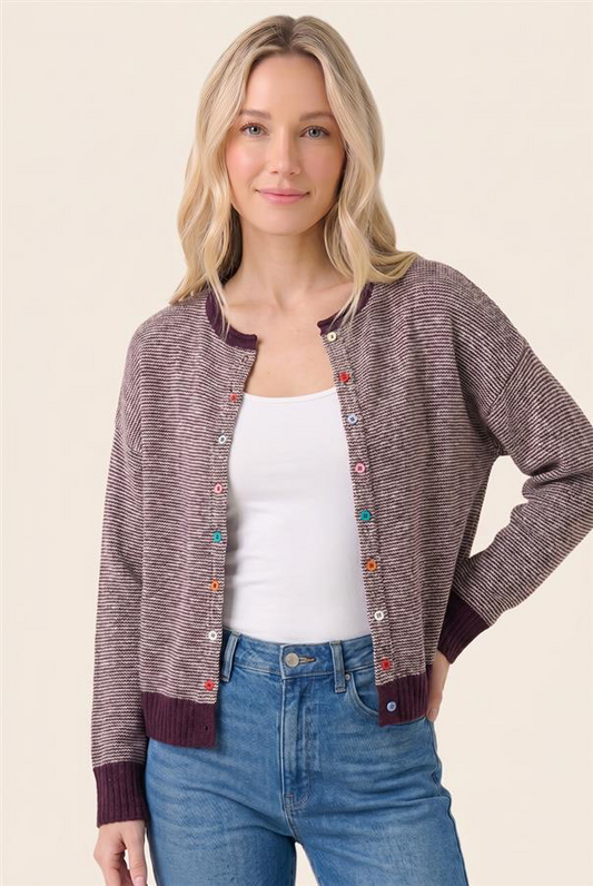 Multi-color Striped Cardigan