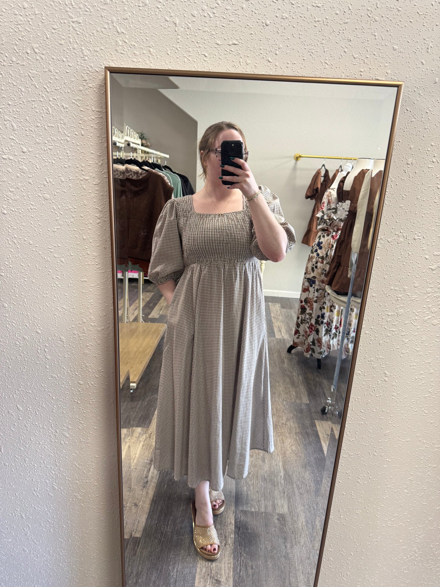Kayleen Gingham Dress