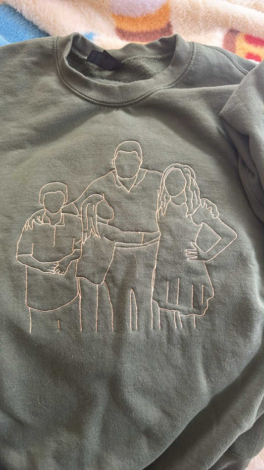 Custom Photo Embroidered Crewneck