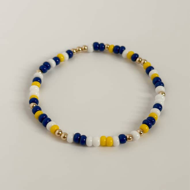 Navy & Yellow Gold Confetti Bracelets (St. John’s)