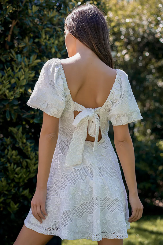 Lulu’s White Lace Skater Dress