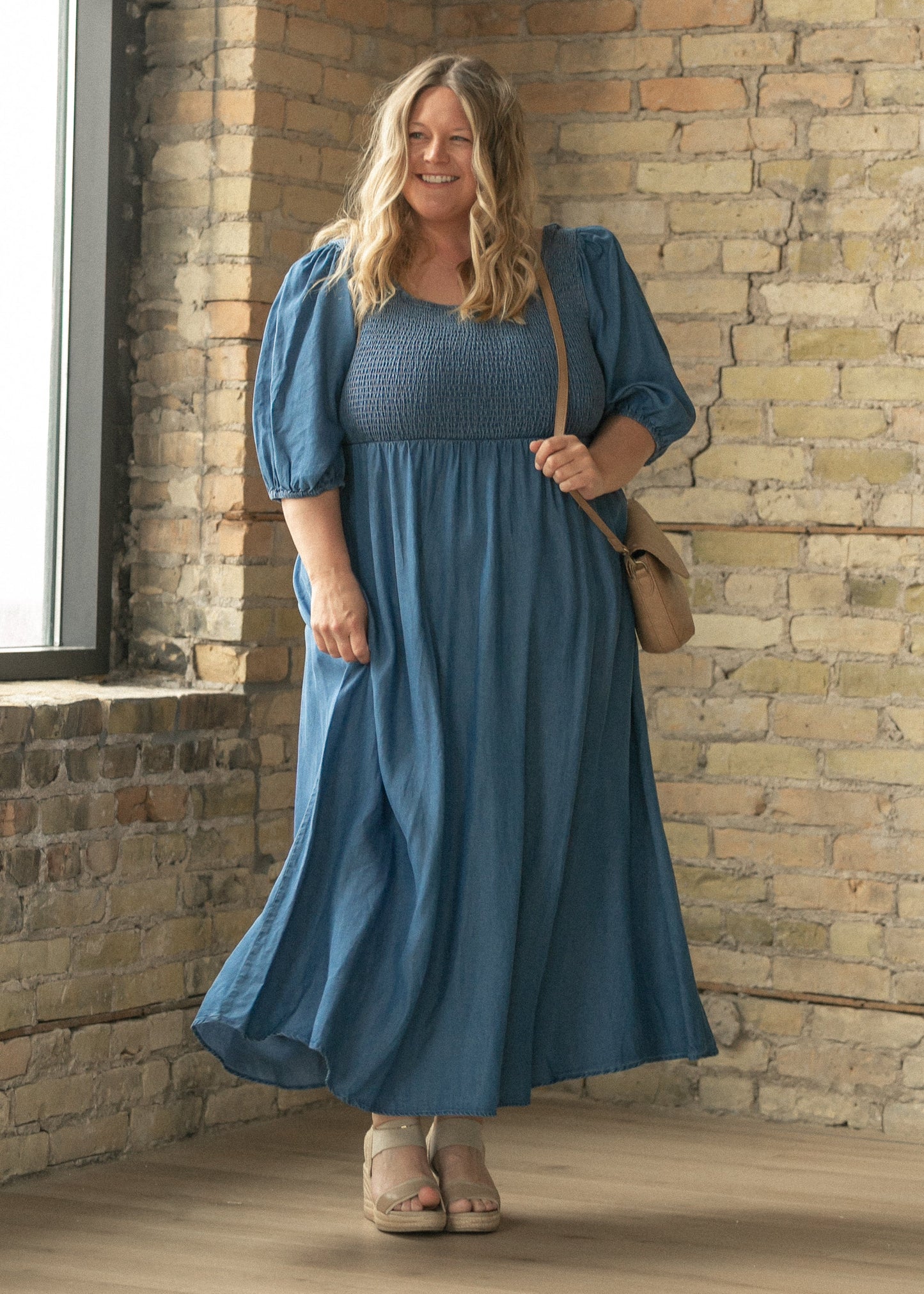 Kayleen Maxi Dress in Chambray *Preorder*