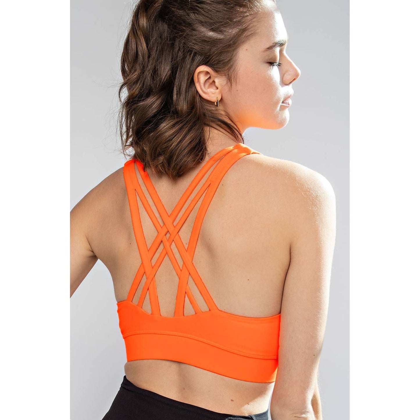 ACTIVE CRISS CROSS SPORTSBRA: Java / M - Mila Rose Boutique, LLC