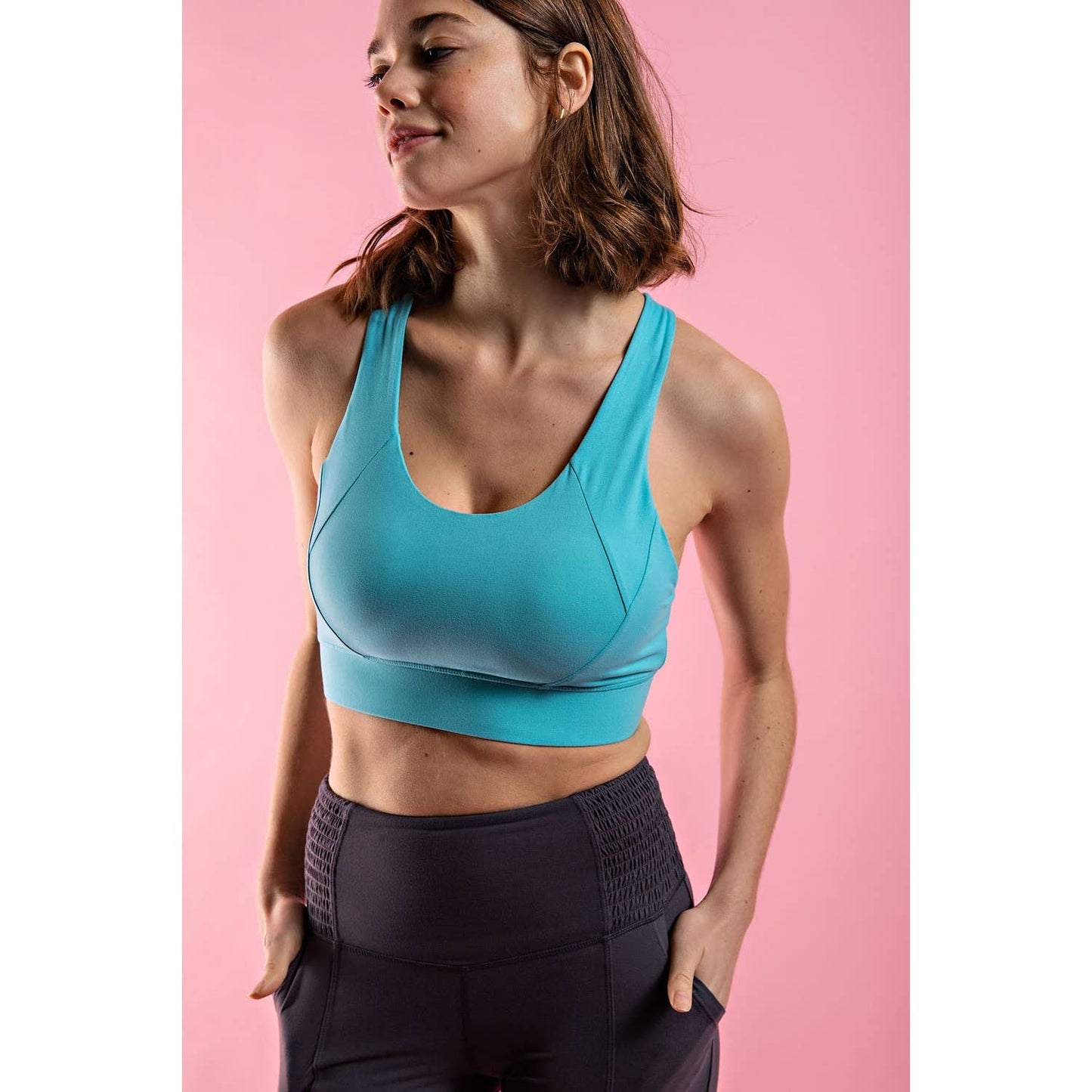 ACTIVE CRISS CROSS SPORTSBRA: Java / M - Mila Rose Boutique, LLC