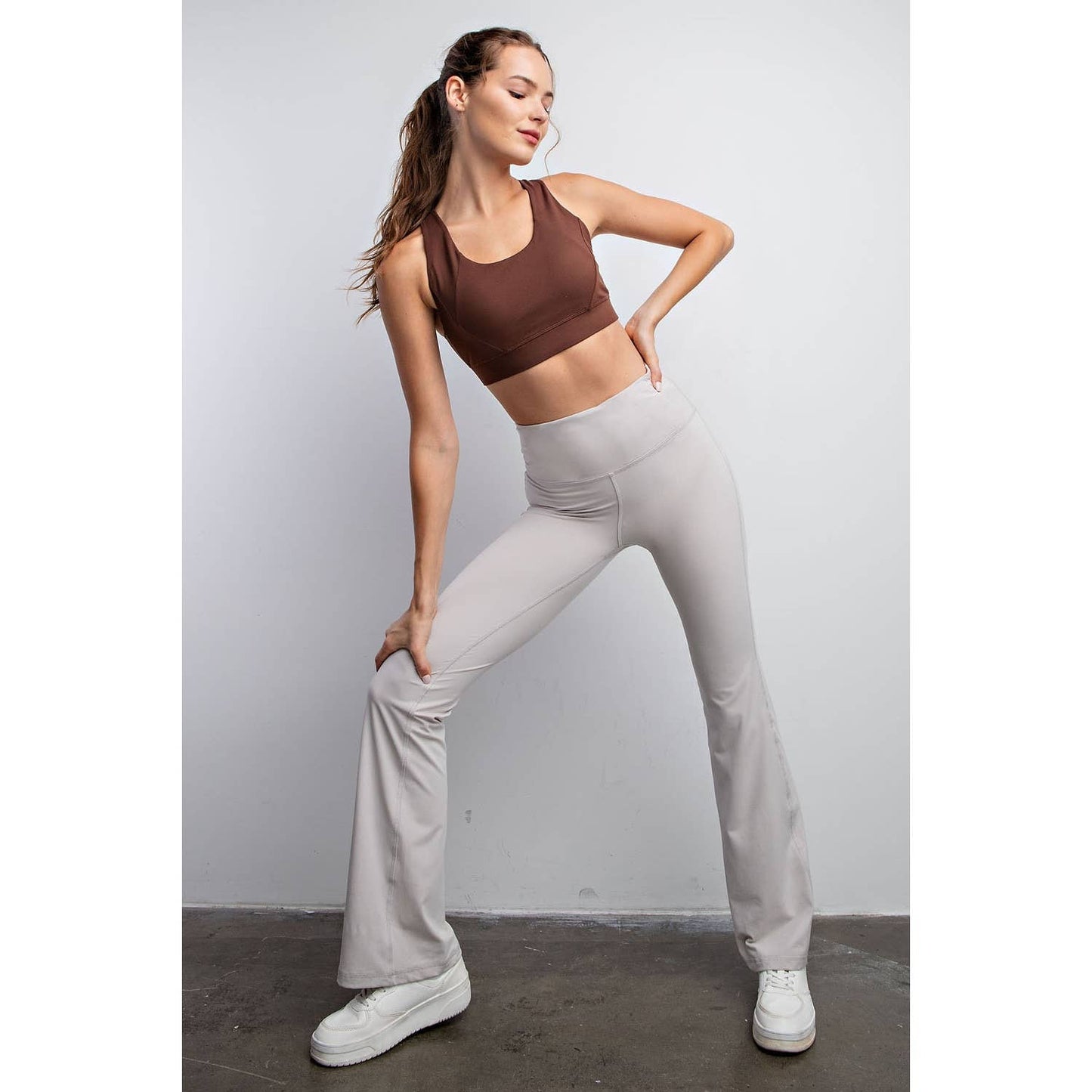 ACTIVE CRISS CROSS SPORTSBRA: Java / M - Mila Rose Boutique, LLC