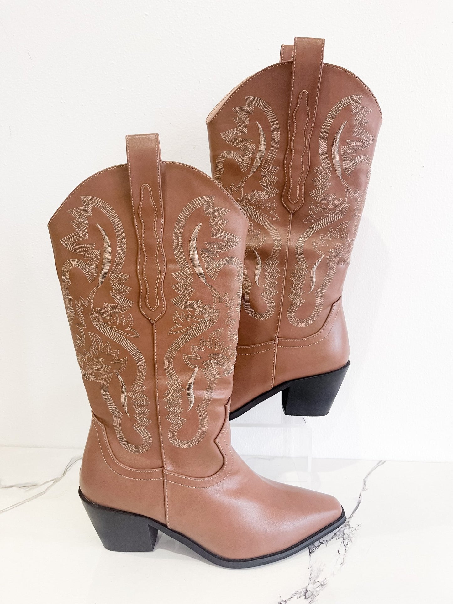 Dolly Brown Western Boots - Mila Rose Boutique, LLC