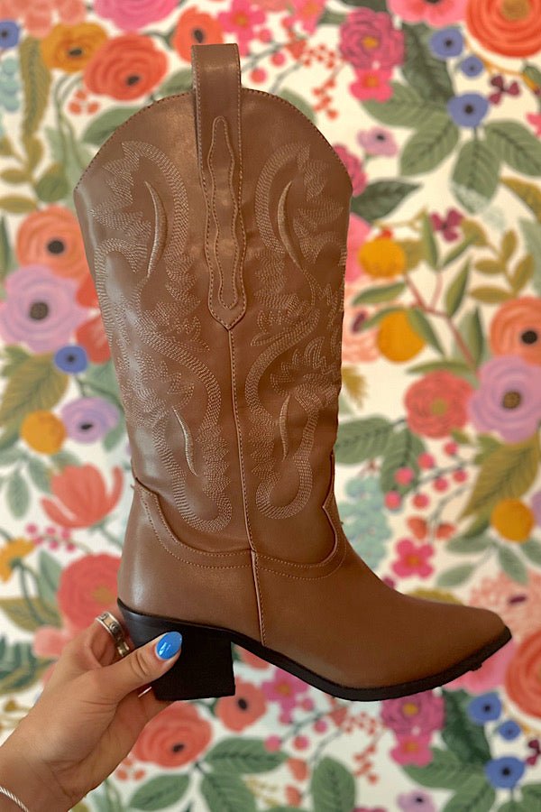 Dolly Brown Western Boots - Mila Rose Boutique, LLC