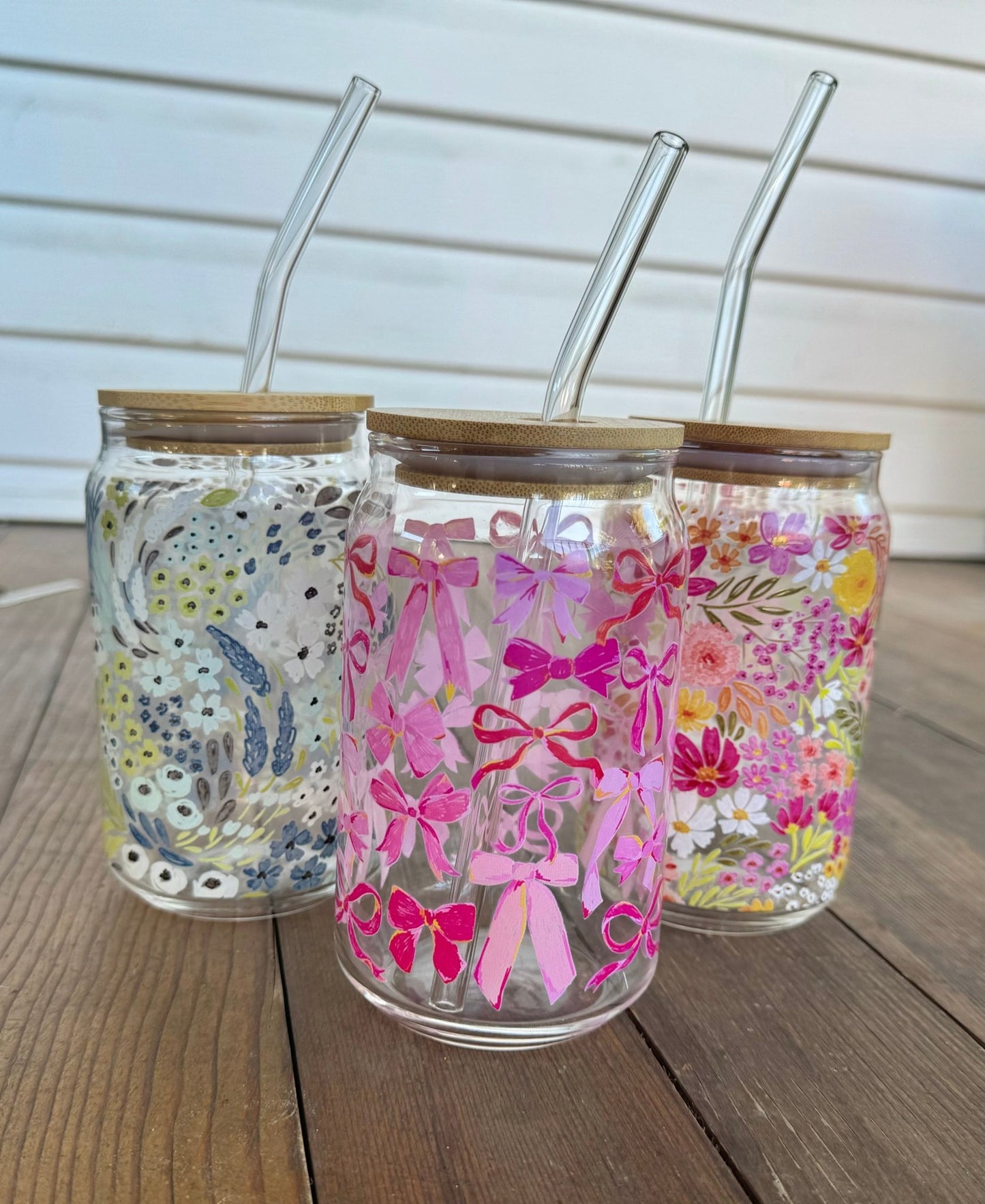 EBD Glass Cup w/ Straw - Mila Rose Boutique, LLC