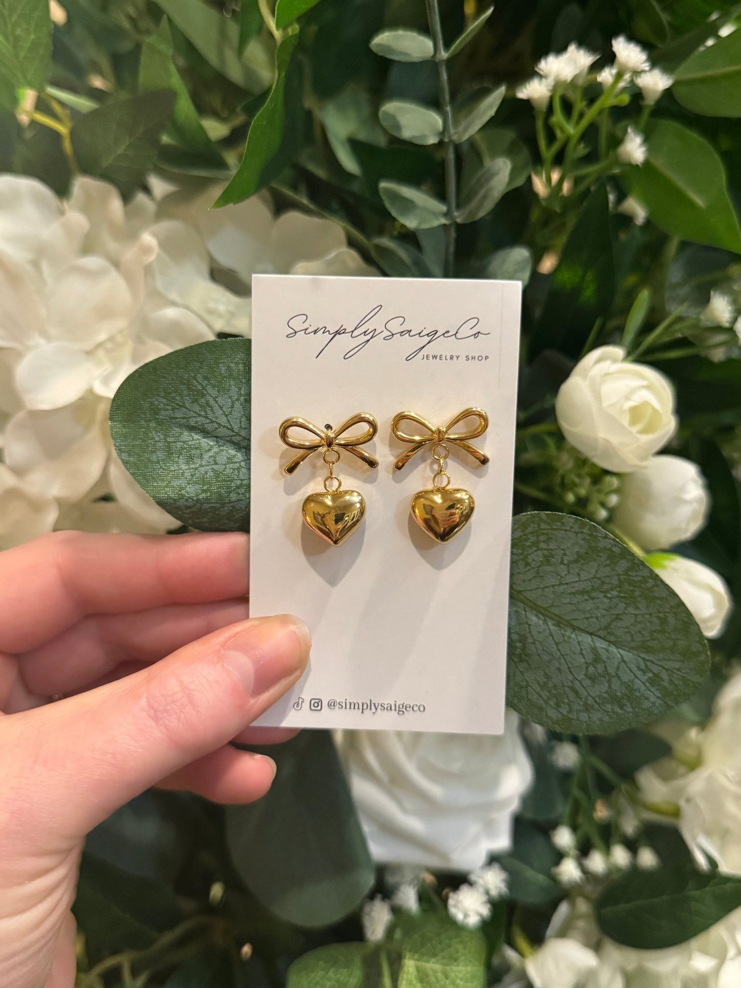 Heart & Bows Drops - Mila Rose Boutique, LLC