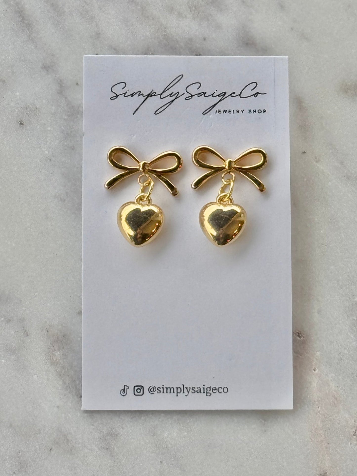 Heart & Bows Drops - Mila Rose Boutique, LLC