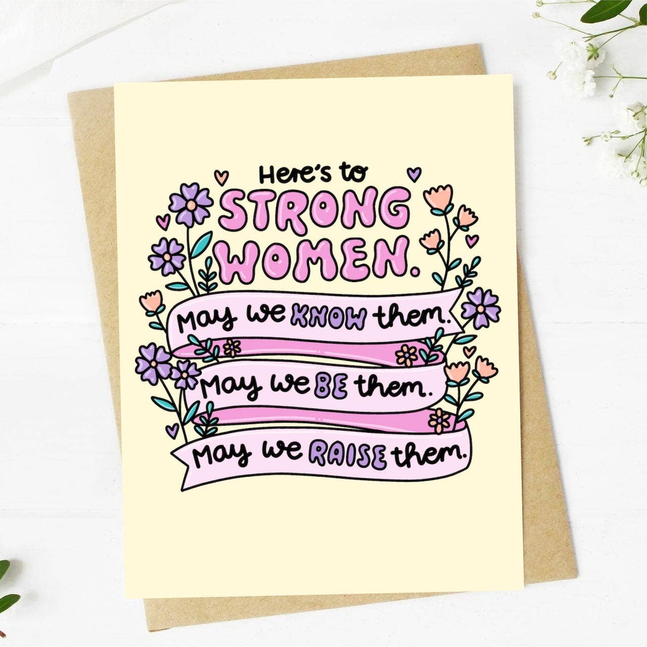 "Here's to Strong Women" Greeting Card - Mila Rose Boutique, LLC