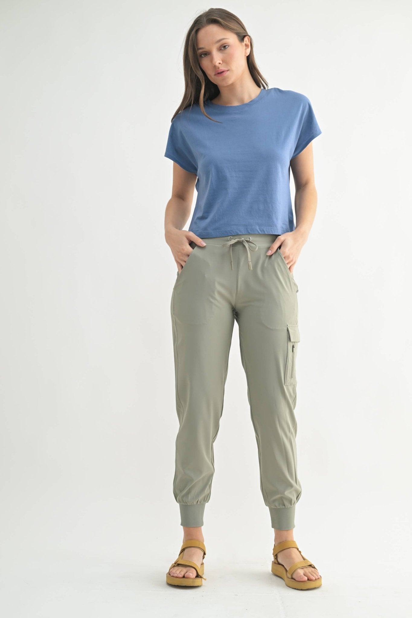 High - Waisted Capri Active Joggers: Black - Mila Rose Boutique, LLC