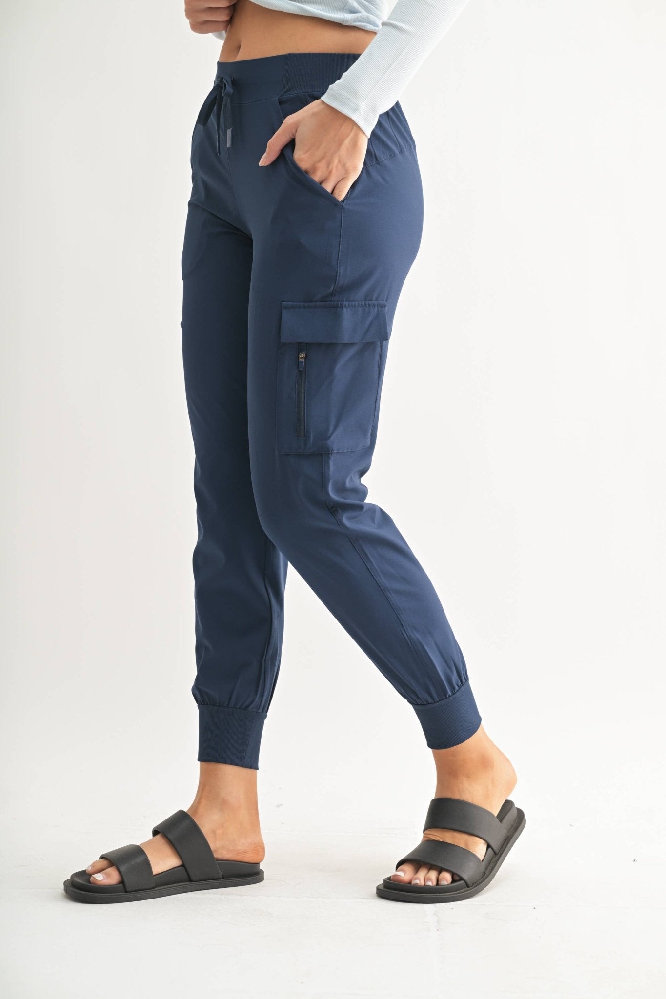 High - Waisted Capri Active Joggers: Black - Mila Rose Boutique, LLC