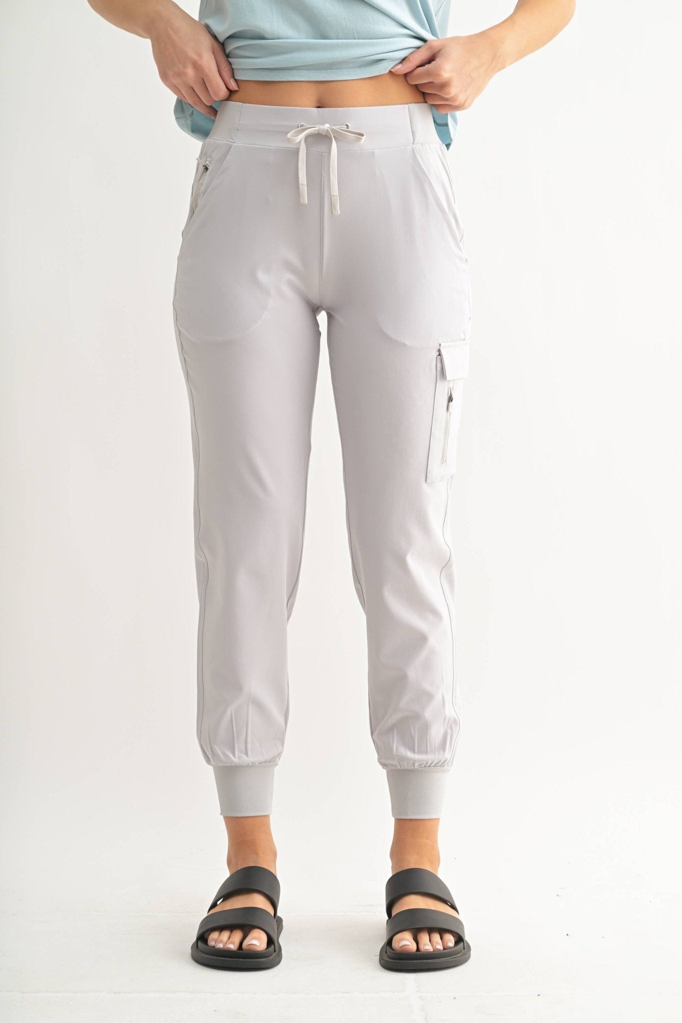 High - Waisted Capri Active Joggers: Black - Mila Rose Boutique, LLC