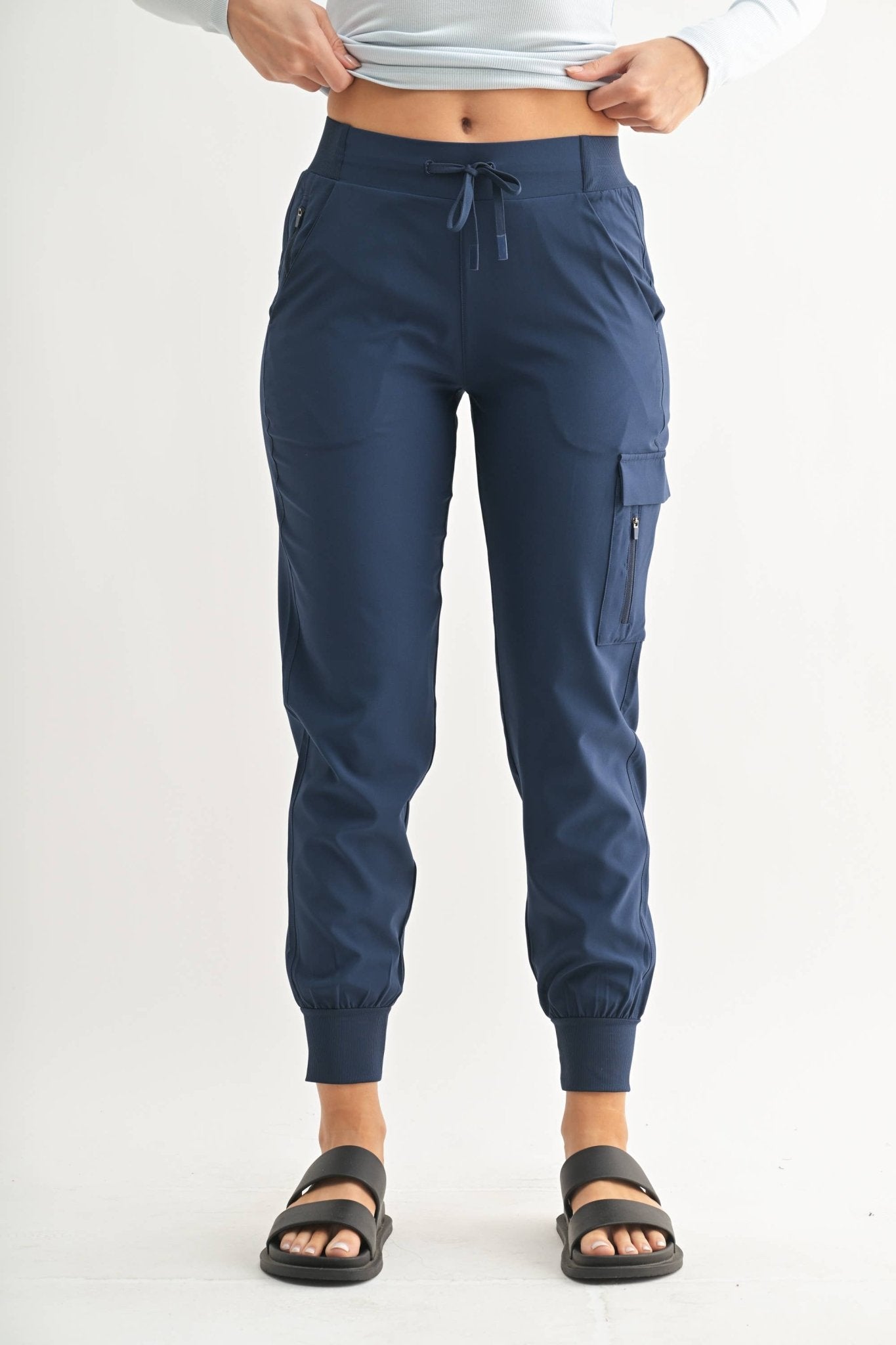 High - Waisted Capri Active Joggers: Black - Mila Rose Boutique, LLC