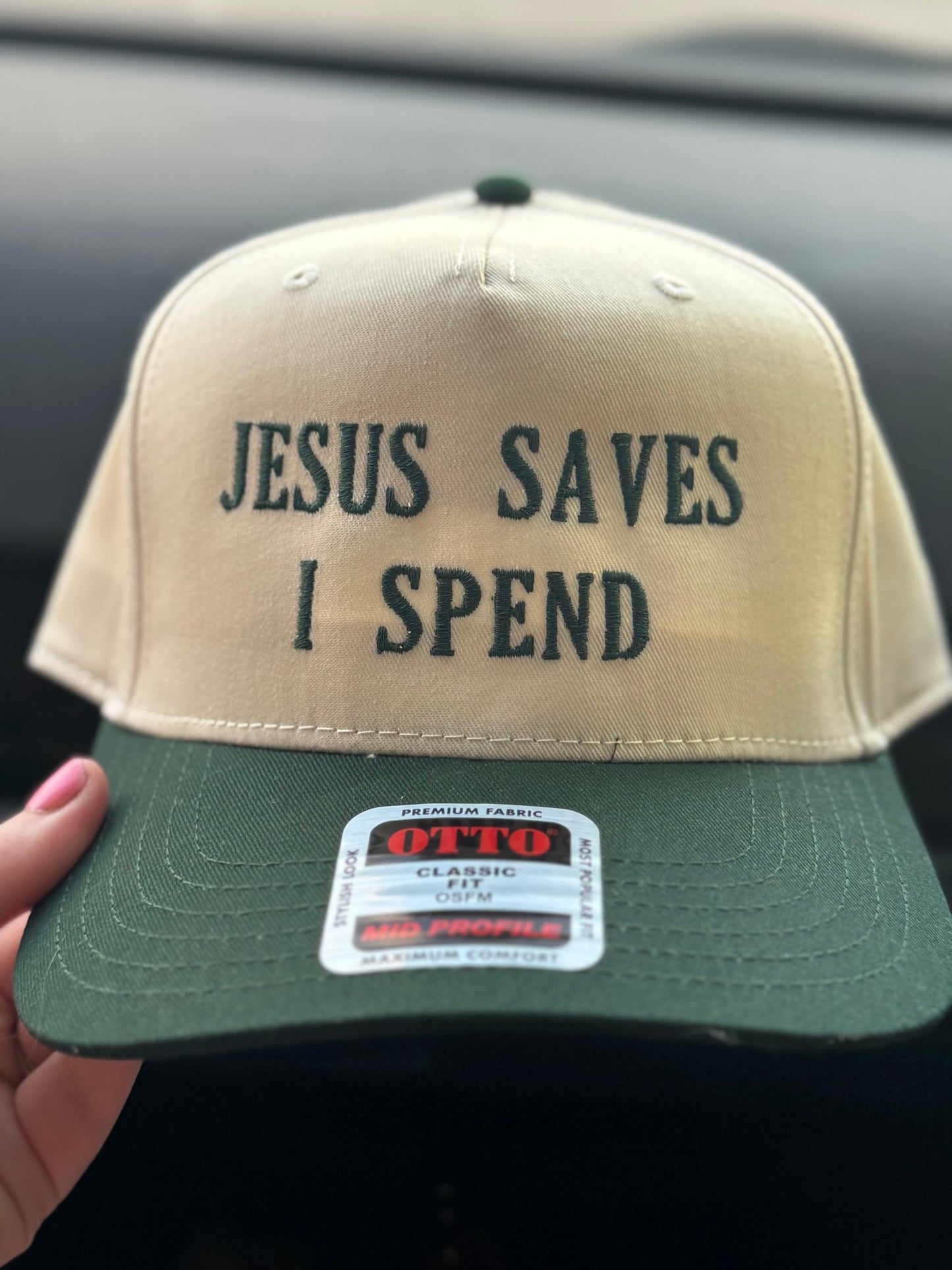 Jesus Saves I Spend Hat - Mila Rose Boutique, LLC