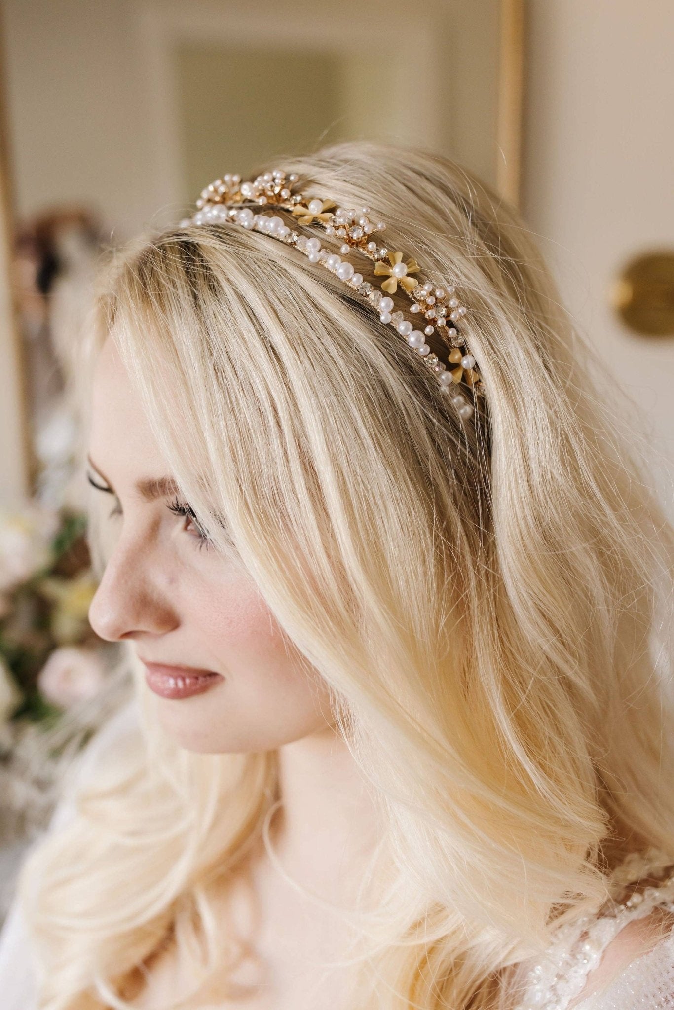 Madeline Headband: White - Mila Rose Boutique, LLC