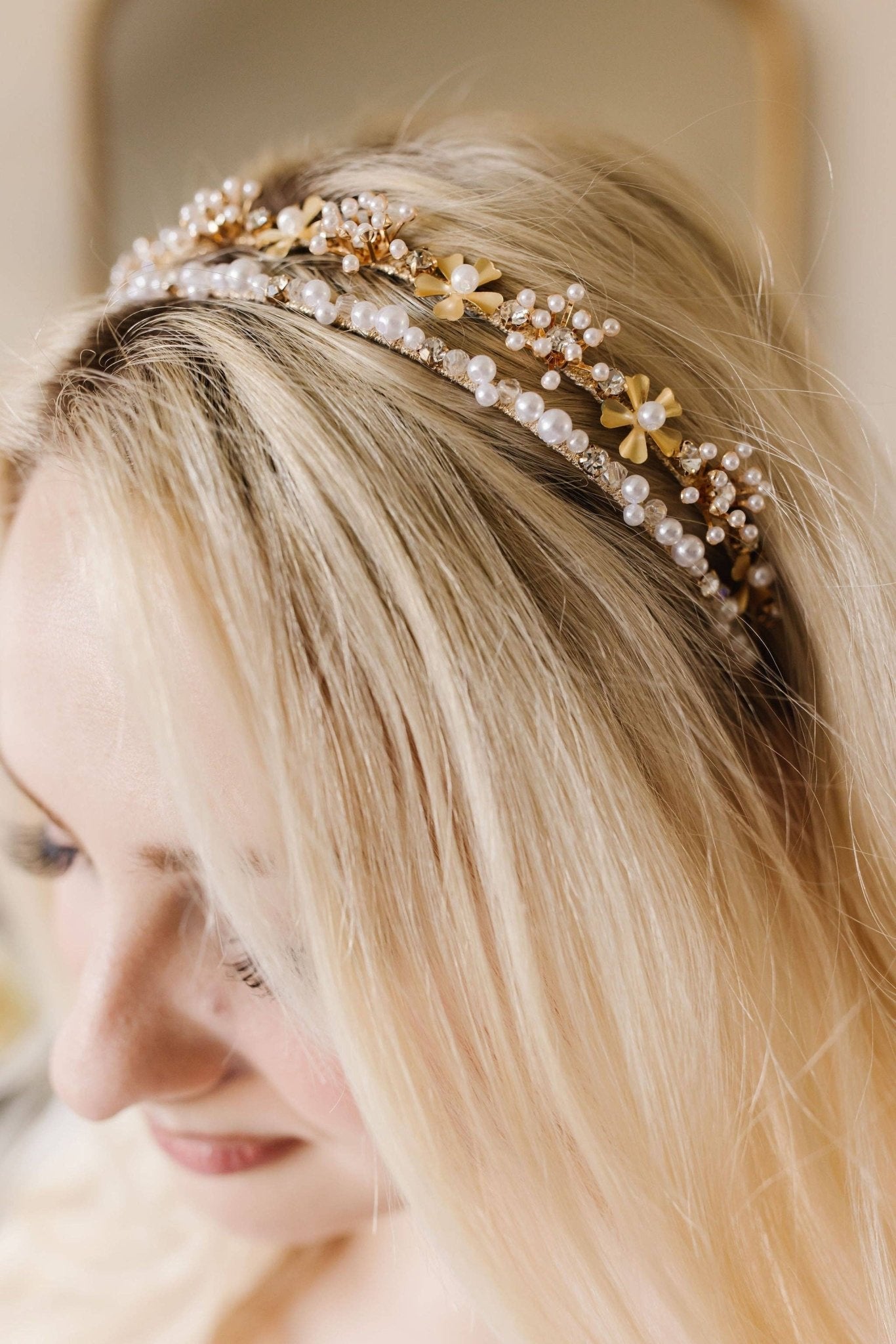 Madeline Headband: White - Mila Rose Boutique, LLC