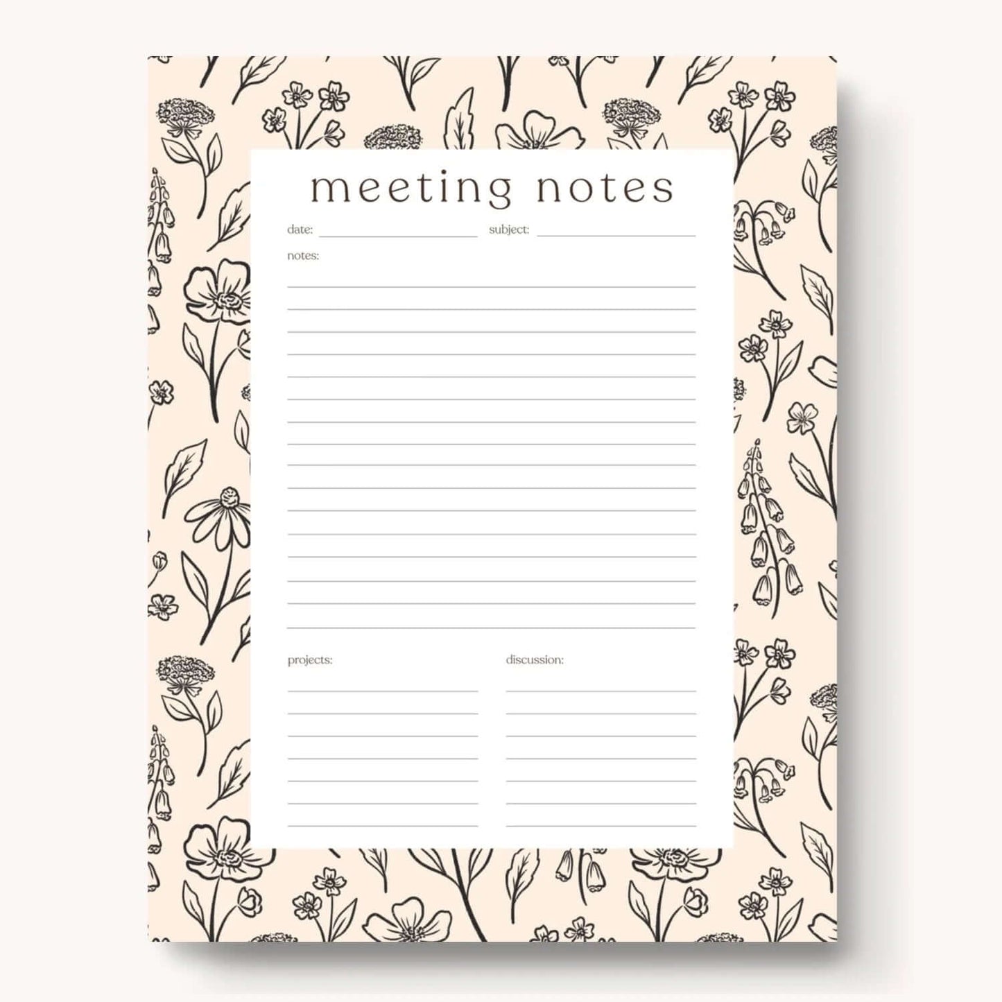 Meeting Notes Notepad - Mila Rose Boutique, LLCMeeting Notes Notepad