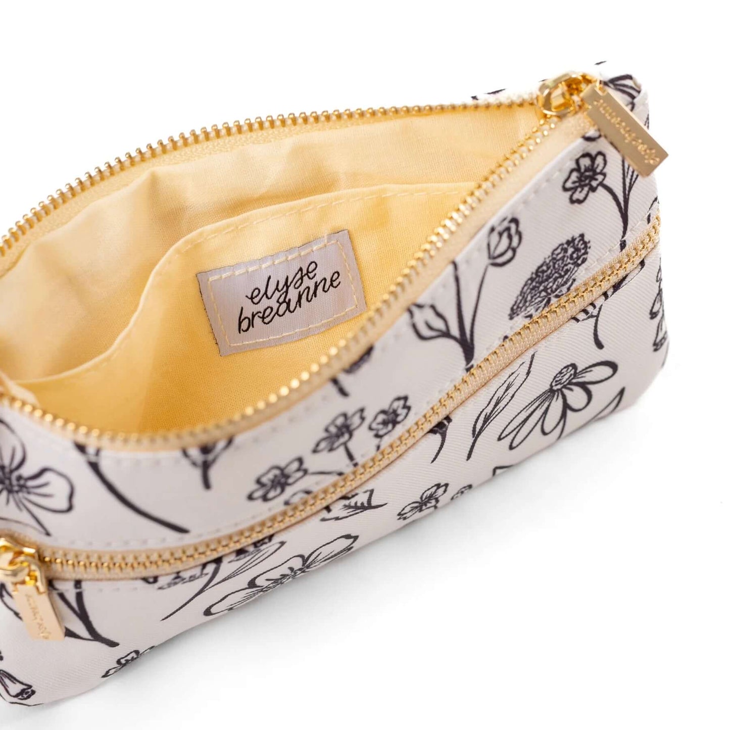 Pencil Pouch: Ivory Pressed Floral - Mila Rose Boutique, LLCPencil Pouch: Ivory Pressed Floral