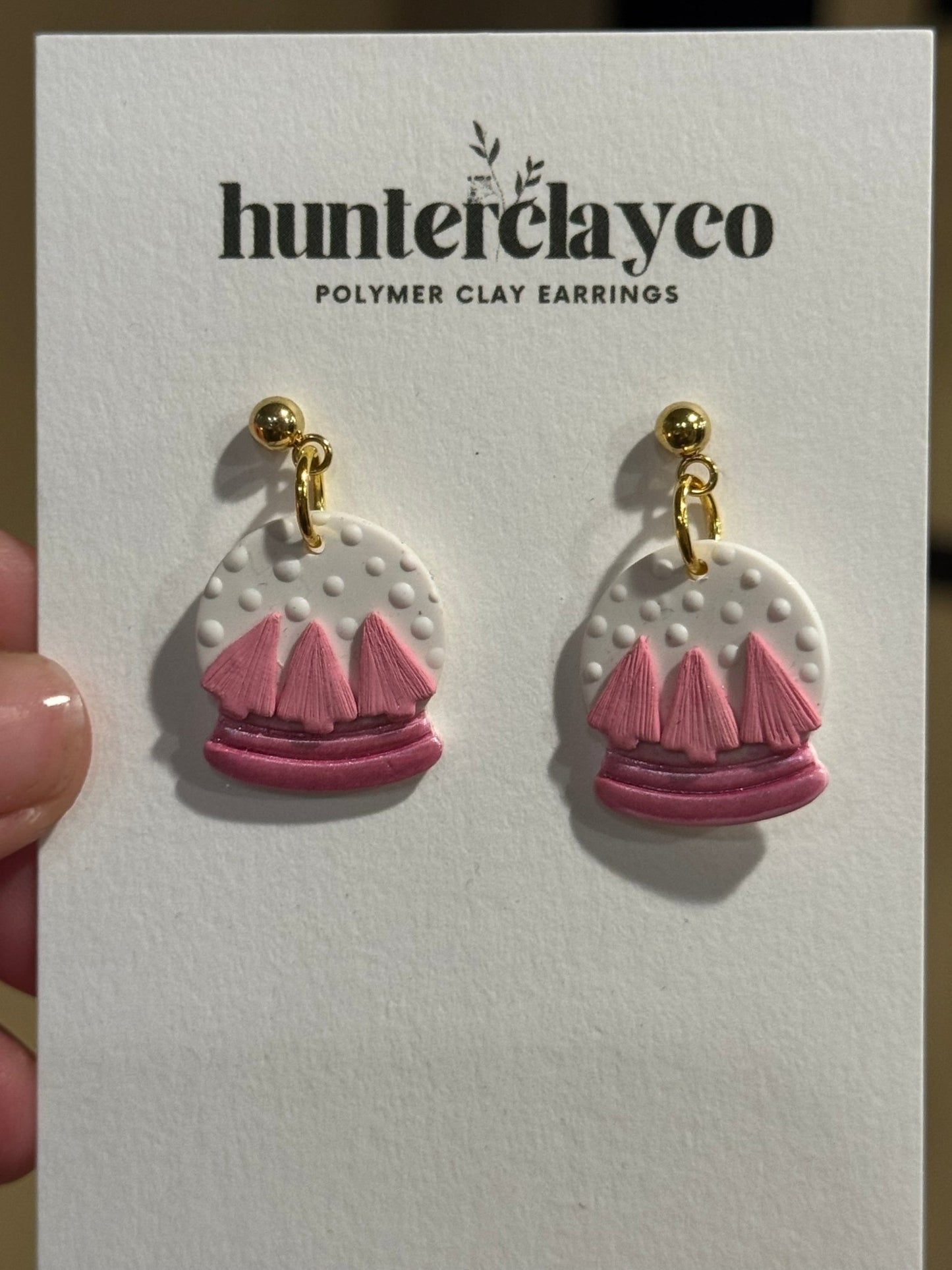 Pink Snowglobe Dangles - Mila Rose Boutique, LLC