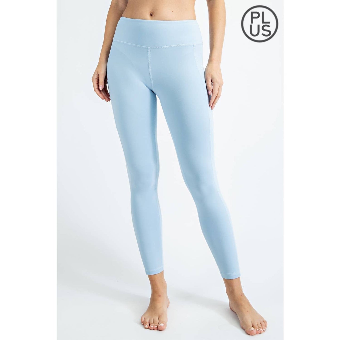PLUS SIZE BUTTER BASIC LEGGINGS WITH POCKETS: Burgundy / 1X - Mila Rose Boutique, LLC