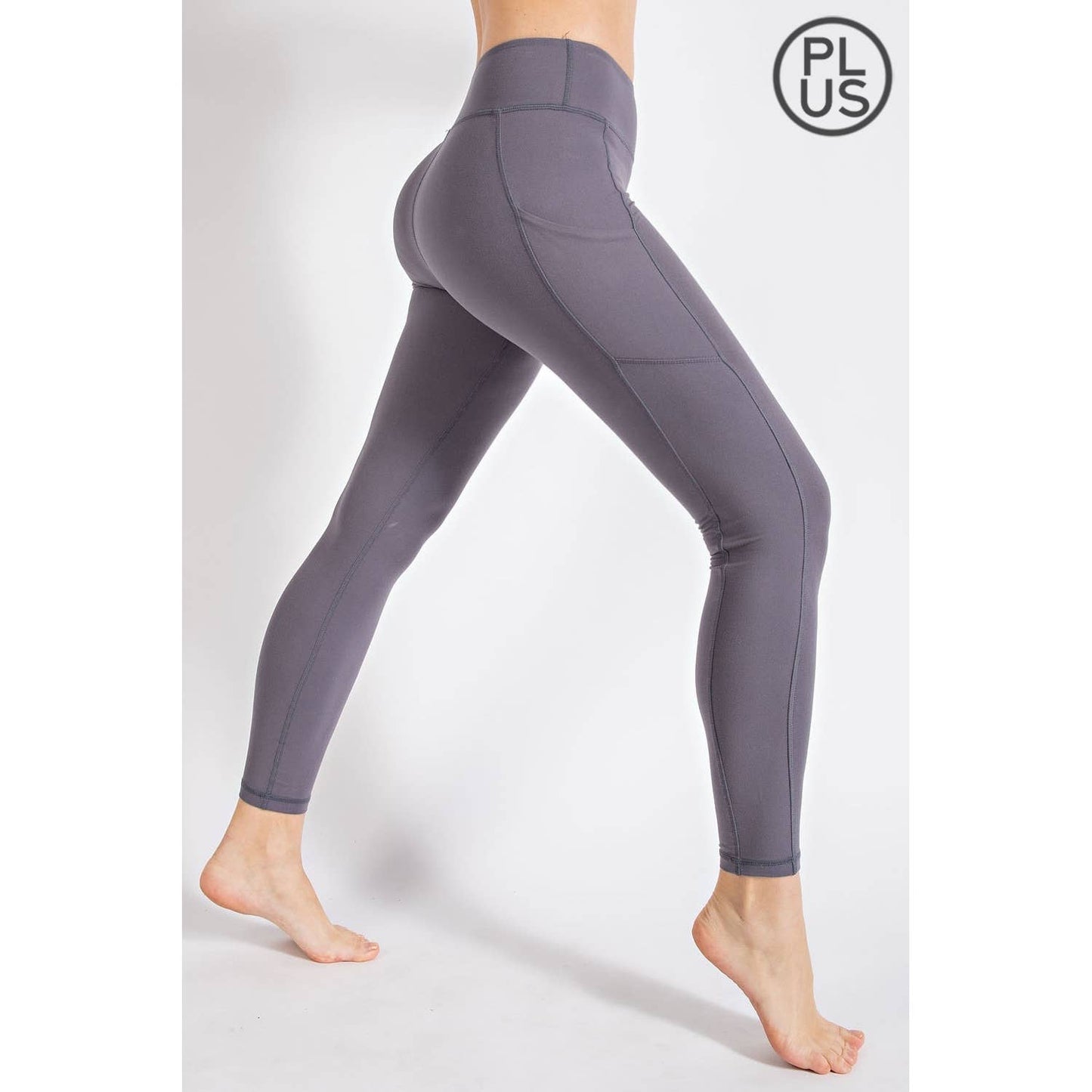 PLUS SIZE BUTTER BASIC LEGGINGS WITH POCKETS: Burgundy / 1X - Mila Rose Boutique, LLC