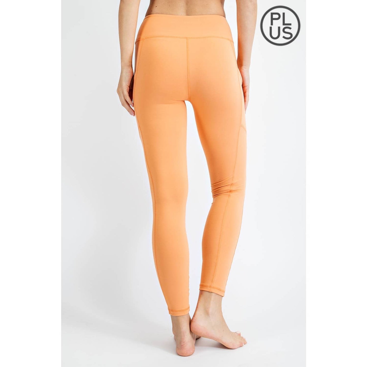 PLUS SIZE BUTTER BASIC LEGGINGS WITH POCKETS: Burgundy / 2X - Mila Rose Boutique, LLC