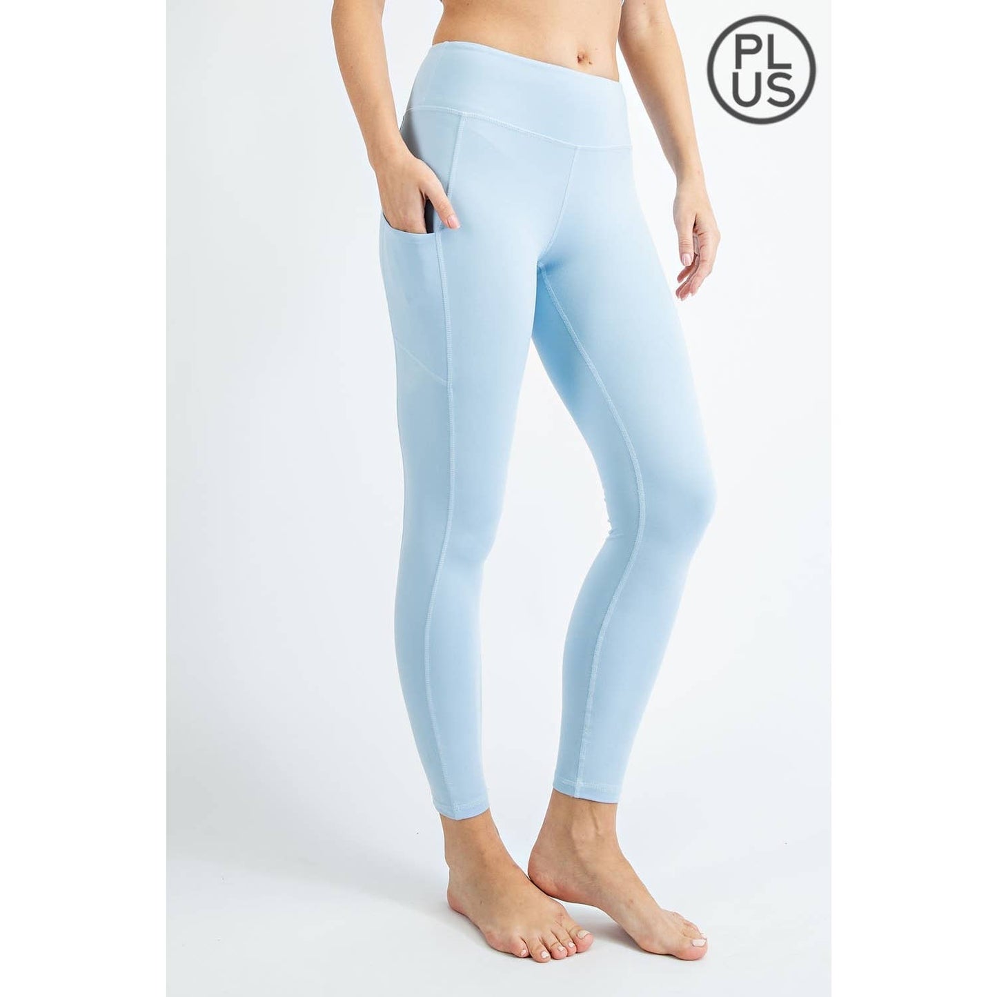 PLUS SIZE BUTTER BASIC LEGGINGS WITH POCKETS: Burgundy / 2X - Mila Rose Boutique, LLC