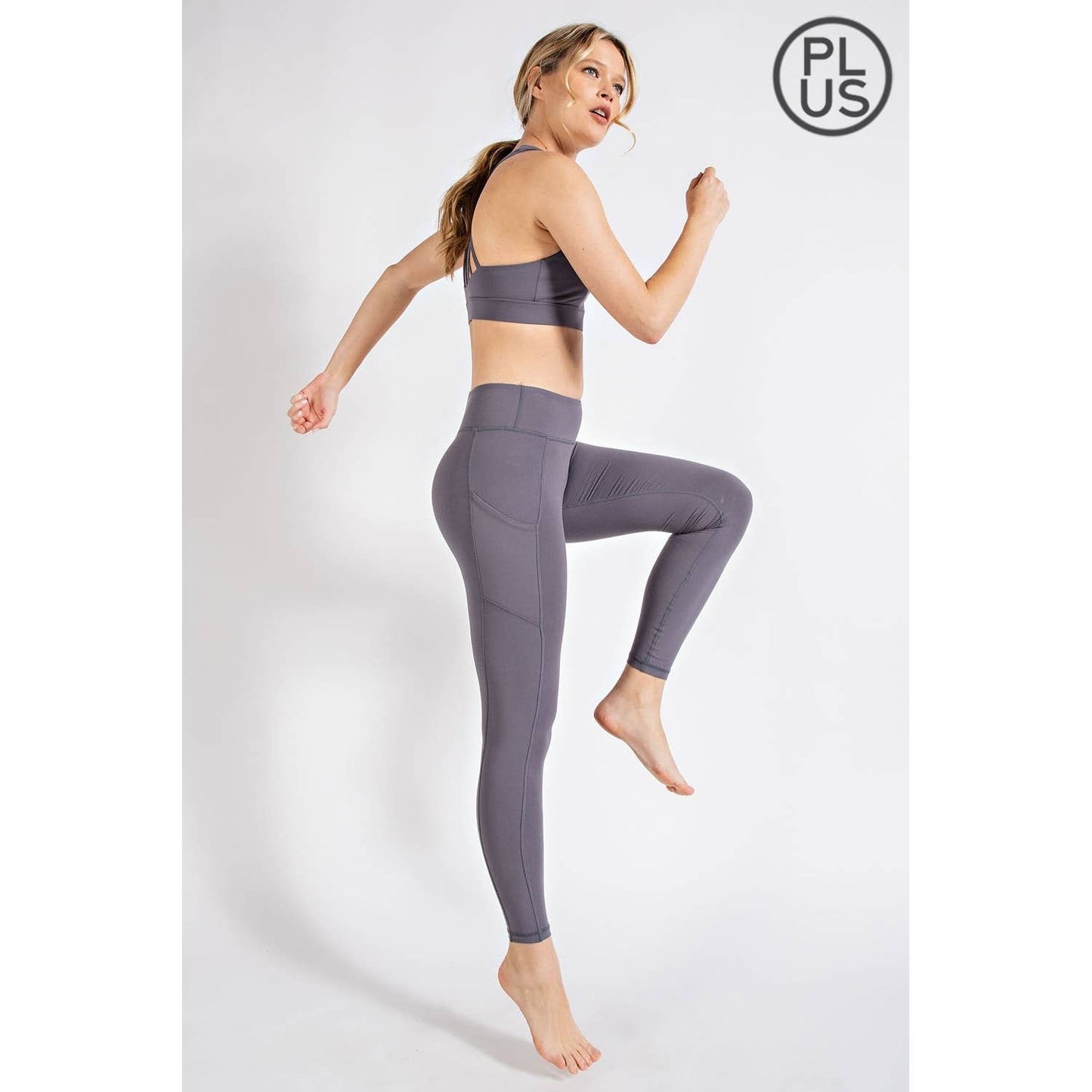 PLUS SIZE BUTTER BASIC LEGGINGS WITH POCKETS: Burgundy / 2X - Mila Rose Boutique, LLC