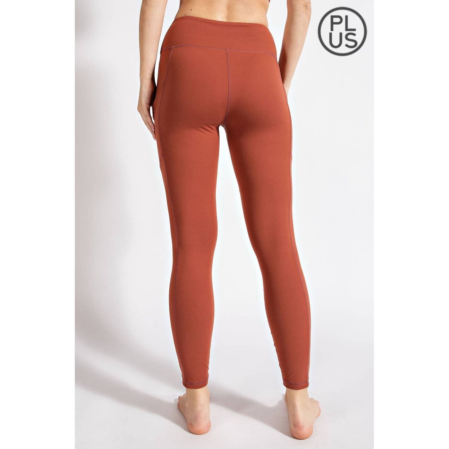 PLUS SIZE BUTTER BASIC LEGGINGS WITH POCKETS: Burgundy / 2X - Mila Rose Boutique, LLC