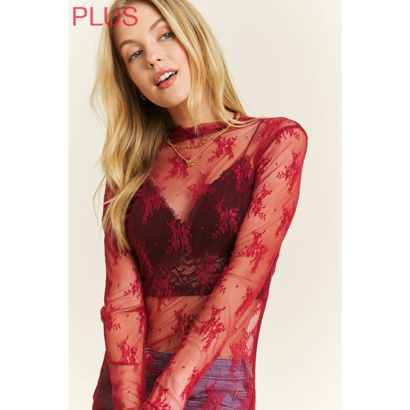 Plus White Sheer Lace Top - Mila Rose Boutique, LLC