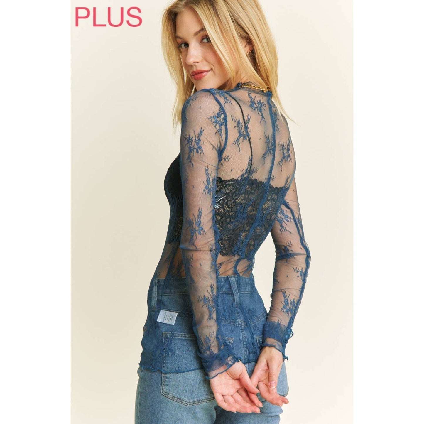 Plus White Sheer Lace Top - Mila Rose Boutique, LLC