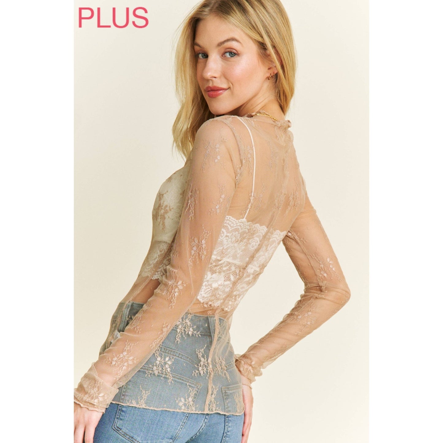 Plus White Sheer Lace Top - Mila Rose Boutique, LLC