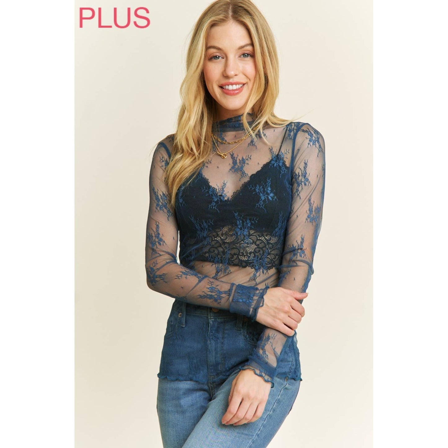 Plus White Sheer Lace Top - Mila Rose Boutique, LLC