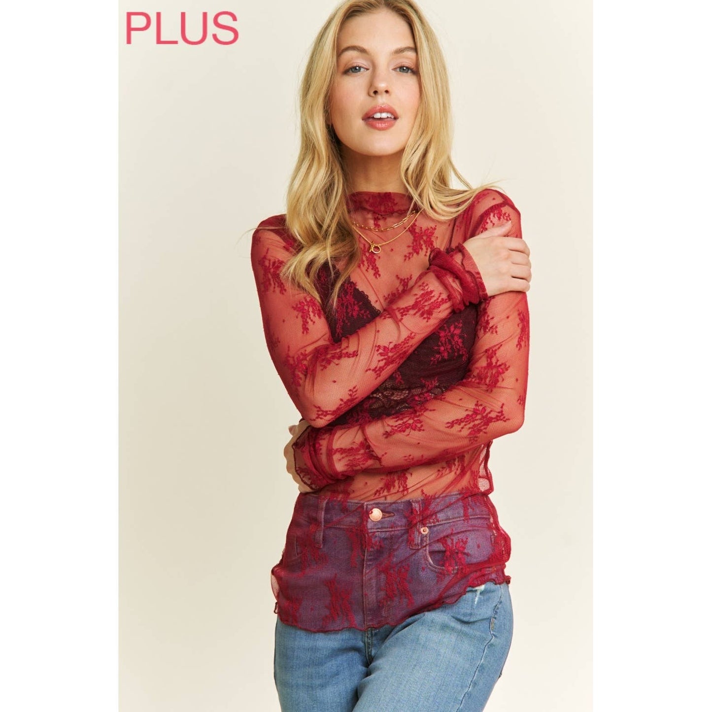 Plus White Sheer Lace Top - Mila Rose Boutique, LLC