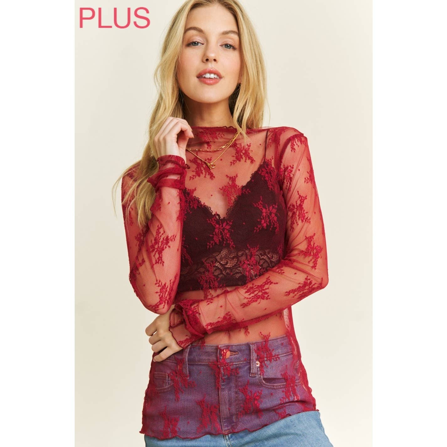 Plus White Sheer Lace Top - Mila Rose Boutique, LLC