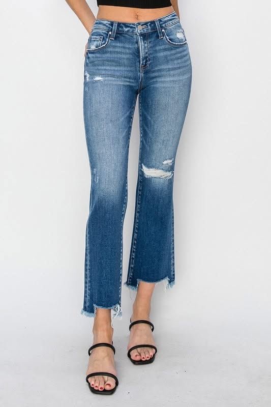 Risen Step Hem Flare Jeans - Mila Rose Boutique, LLCRisen Step Hem Flare Jeans3